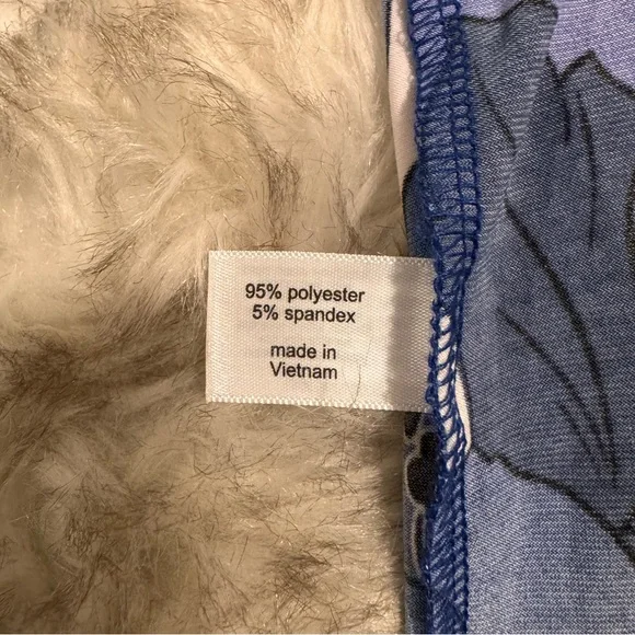 Lane Bryant Navy and Cream Floral Long Sleeve Dress - Picture 6 of 10